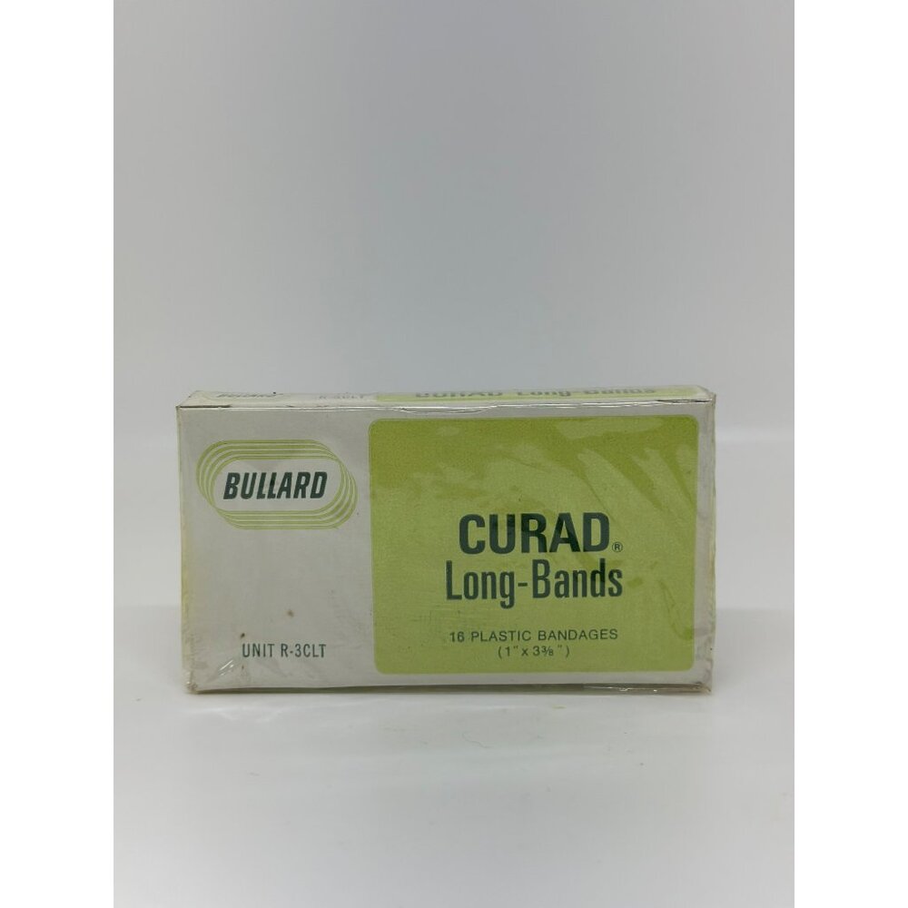 Vintage‎ Curad Long-Bands Plastic Bandages 16 Count Bullard Original Packaging